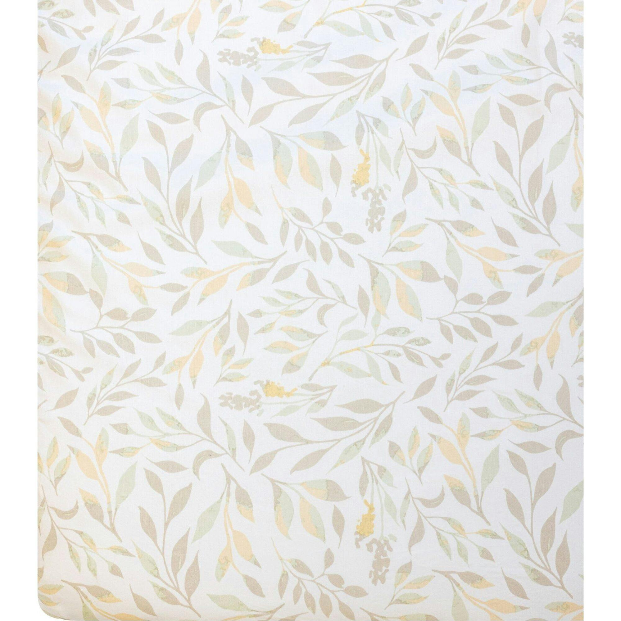 Willow Fitted Crib Sheet (Neutral Leaf)