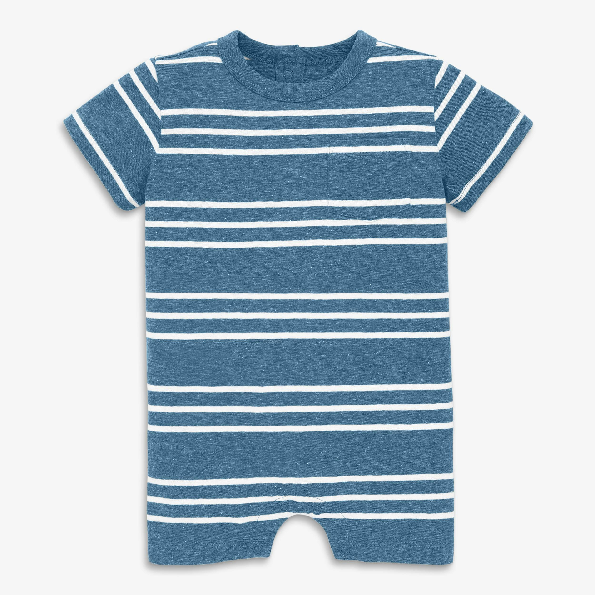Baby heathered pocket shortie in stripe