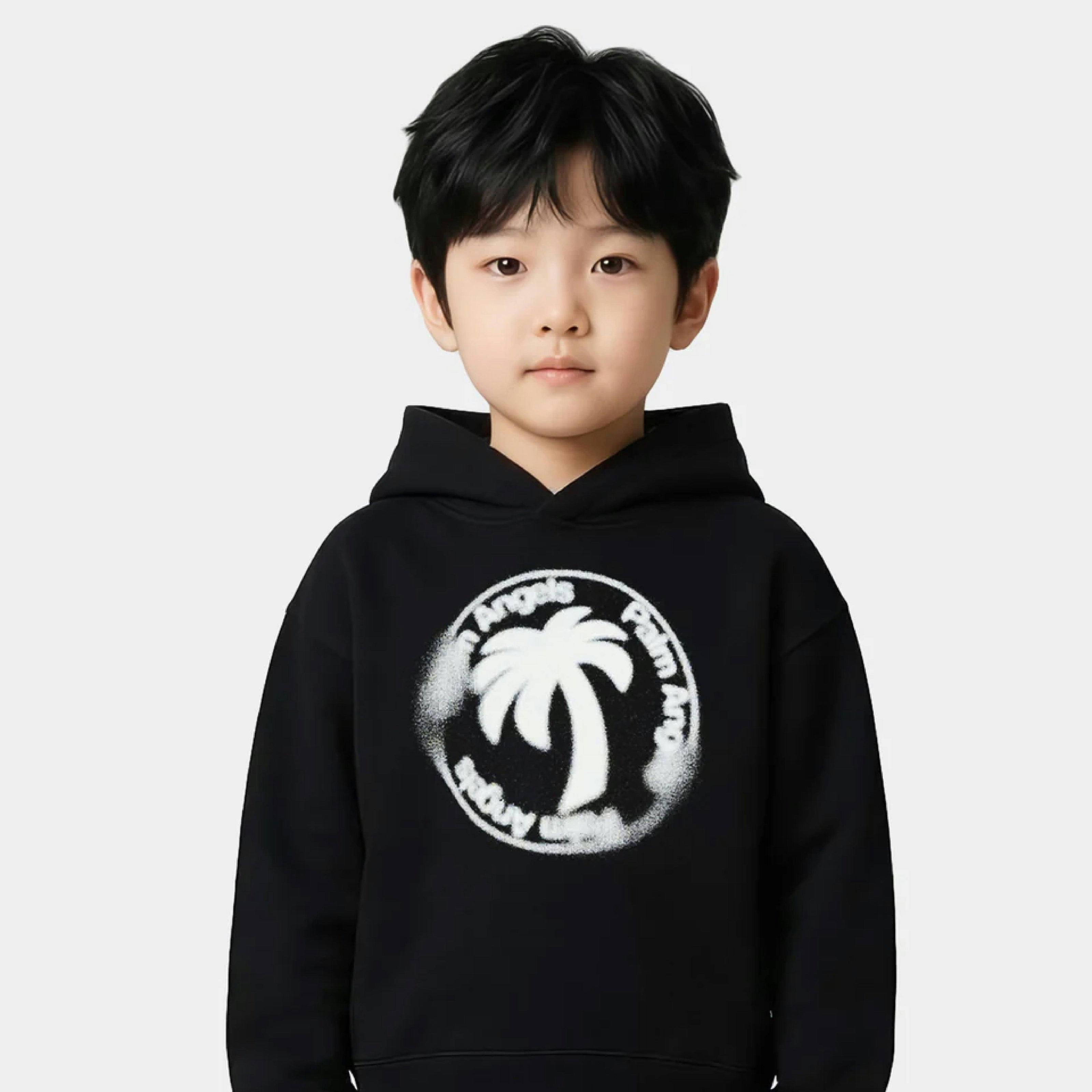 Black Palm Stamp Hoodie