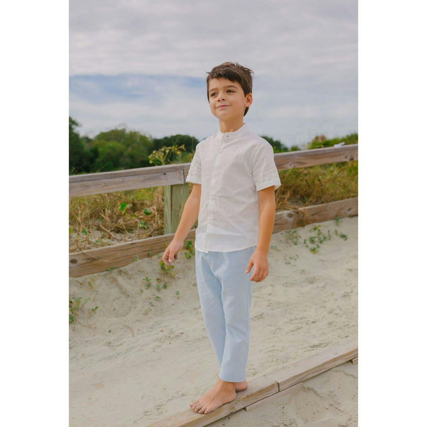 Boys White Button Down Shirt