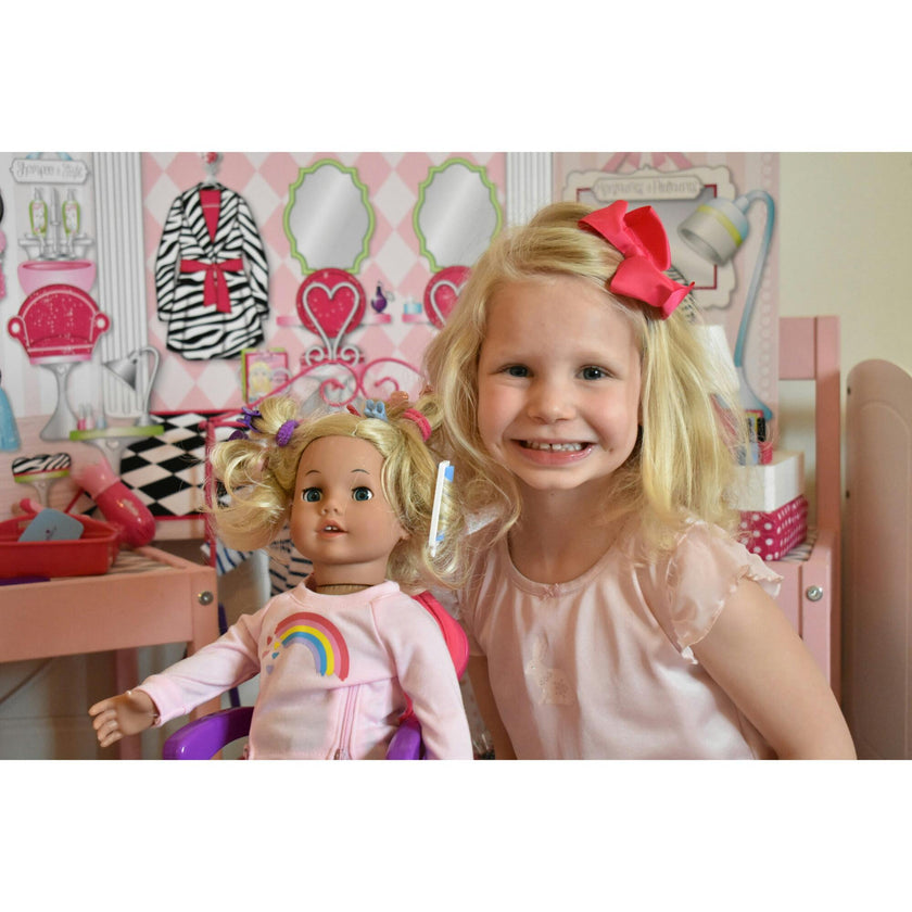 Sophia's 34 pcs Hair Salon Playset with Realistic Accessories for 18" Dolls