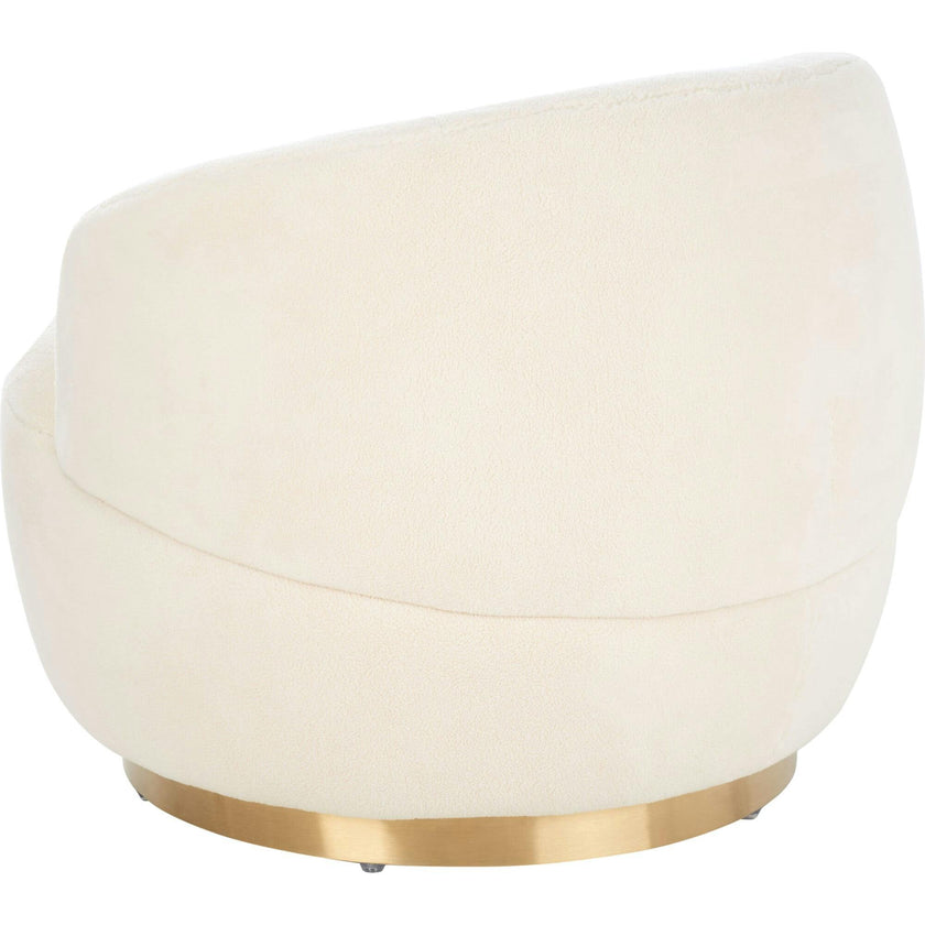 Flynn Faux Wool Swivel Chair