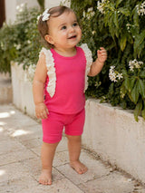 Ruffle Sleeve Short Set