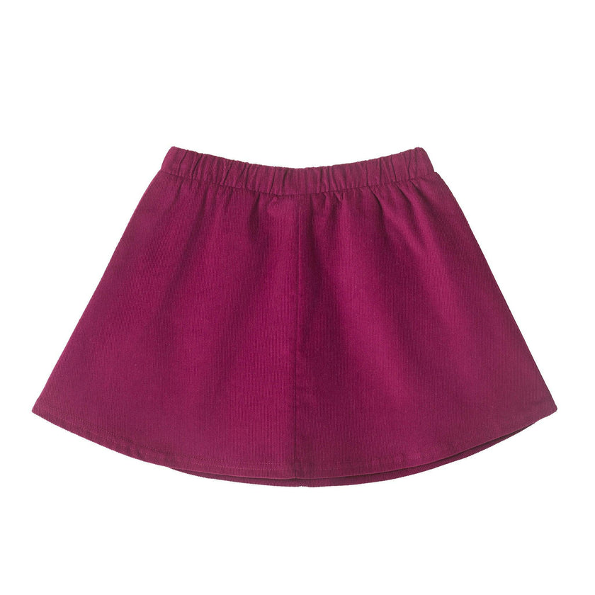 Infant Girls Sweater & Corduroy Skirt Set | Pumpkin Harvest - Burgundy