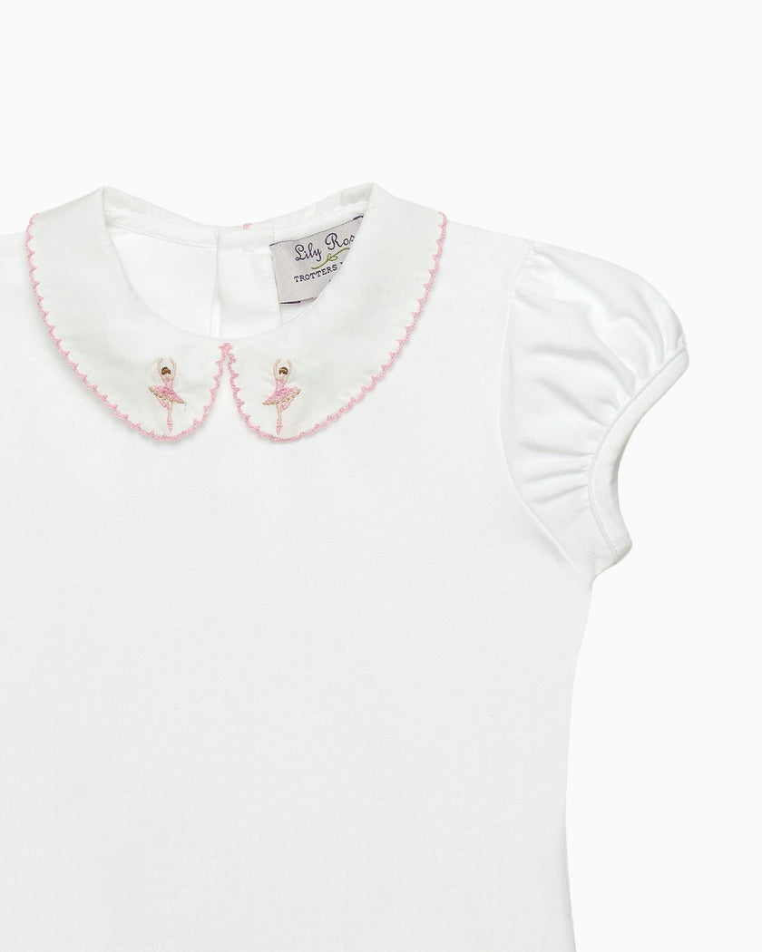 Ballerina Embroidered Jersey Top