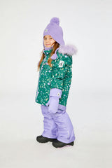 Two Piece Play Snowsuit Green Mini Flower Print
