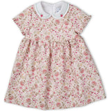 Floral Dress With Embroidered Collar