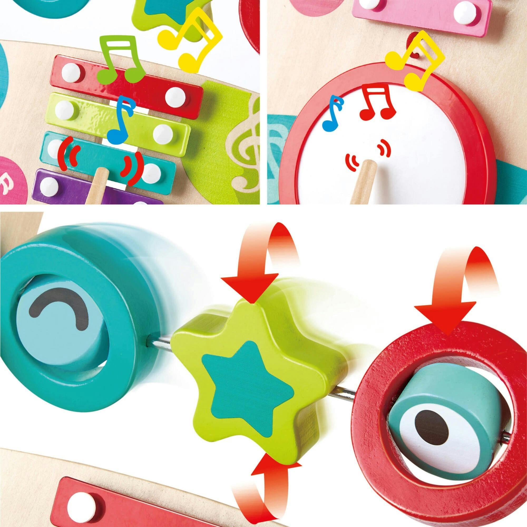 My First Musical Walker Wooden Push & Pull Learning Toy
