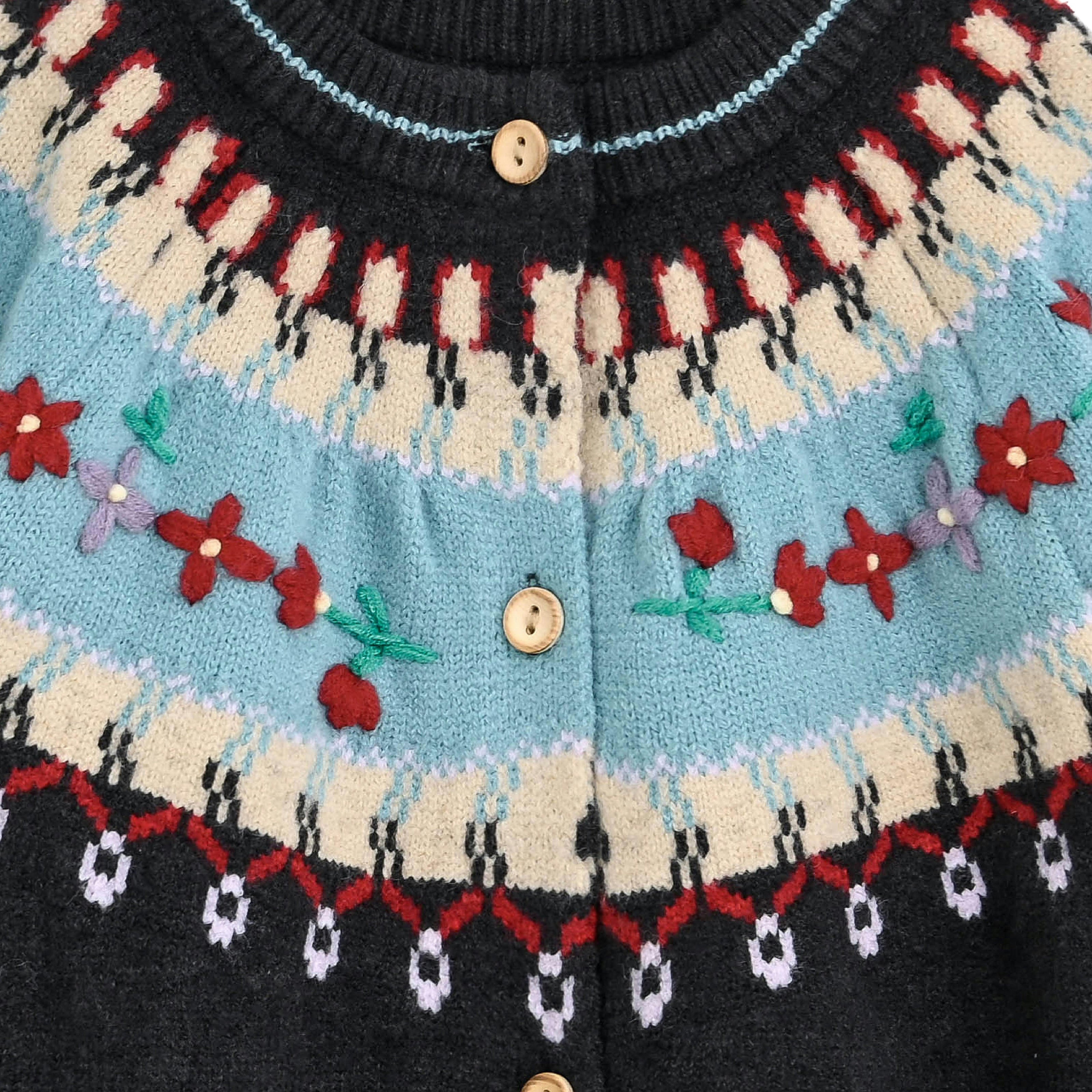 Dark Grey Nordic Cardigan