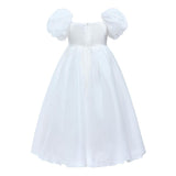 White Janelle Applique Teacup Gown