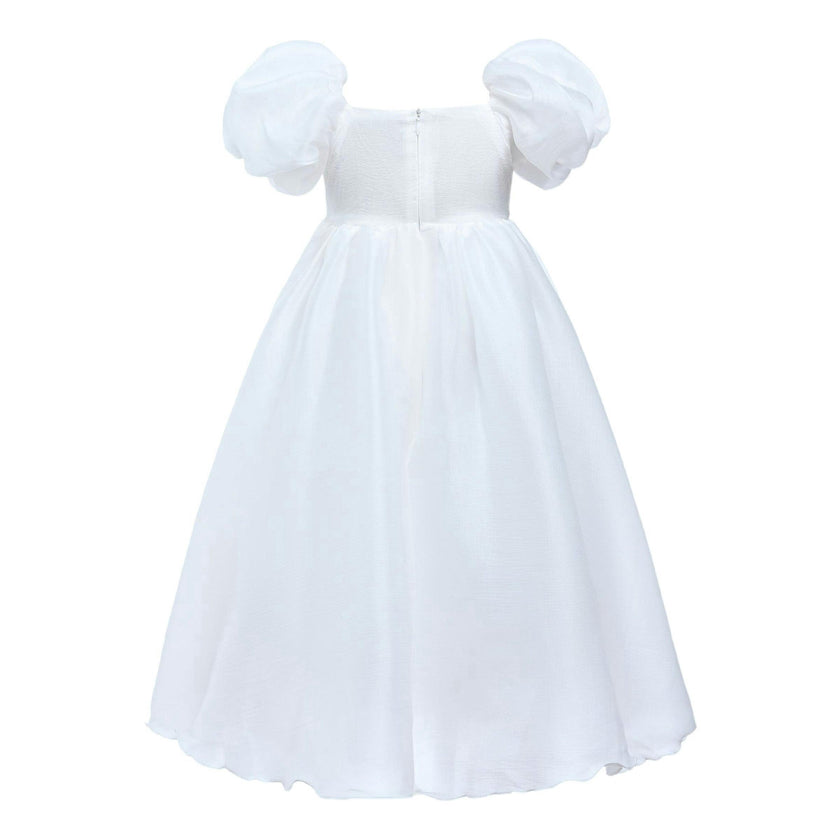 White Janelle Applique Teacup Gown