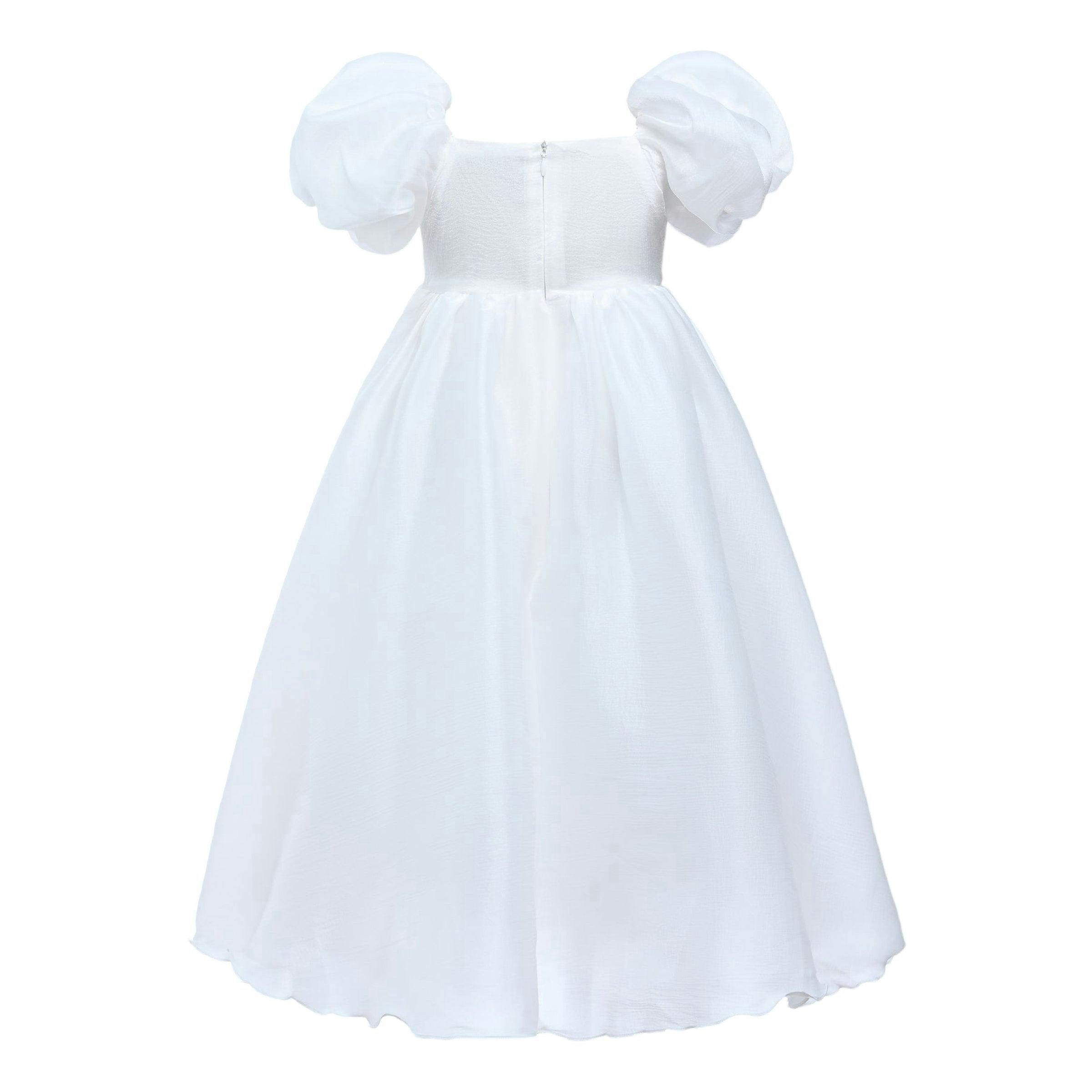 White Janelle Applique Teacup Gown