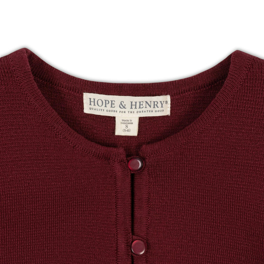 Organic Curved Hem Cardigan