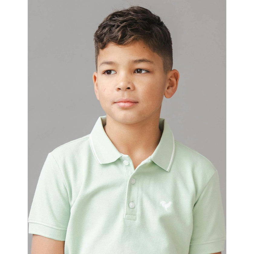 Organic Short Sleeve Knit Pique Polo Shirt