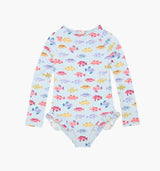 The Tiny Sora Rashguard - Blue Rainbow Fish