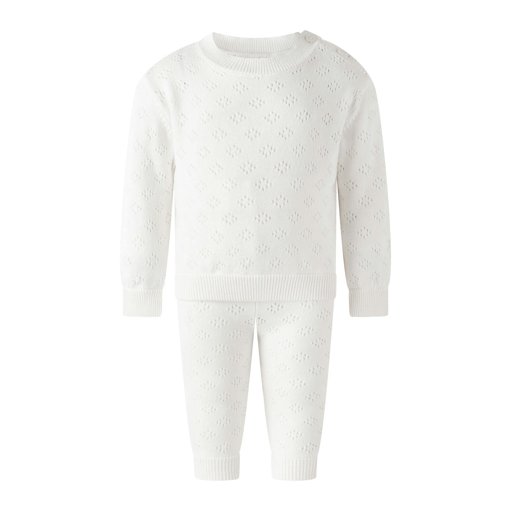 Ivory Pointelle Sweater & Legging Set