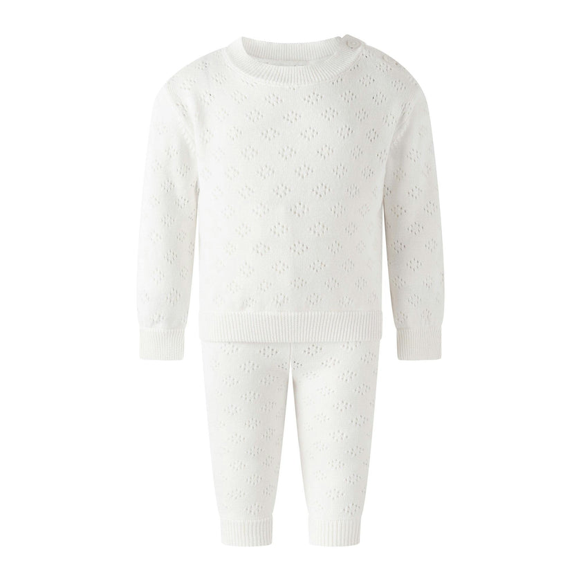 Ivory Pointelle Sweater & Legging Set