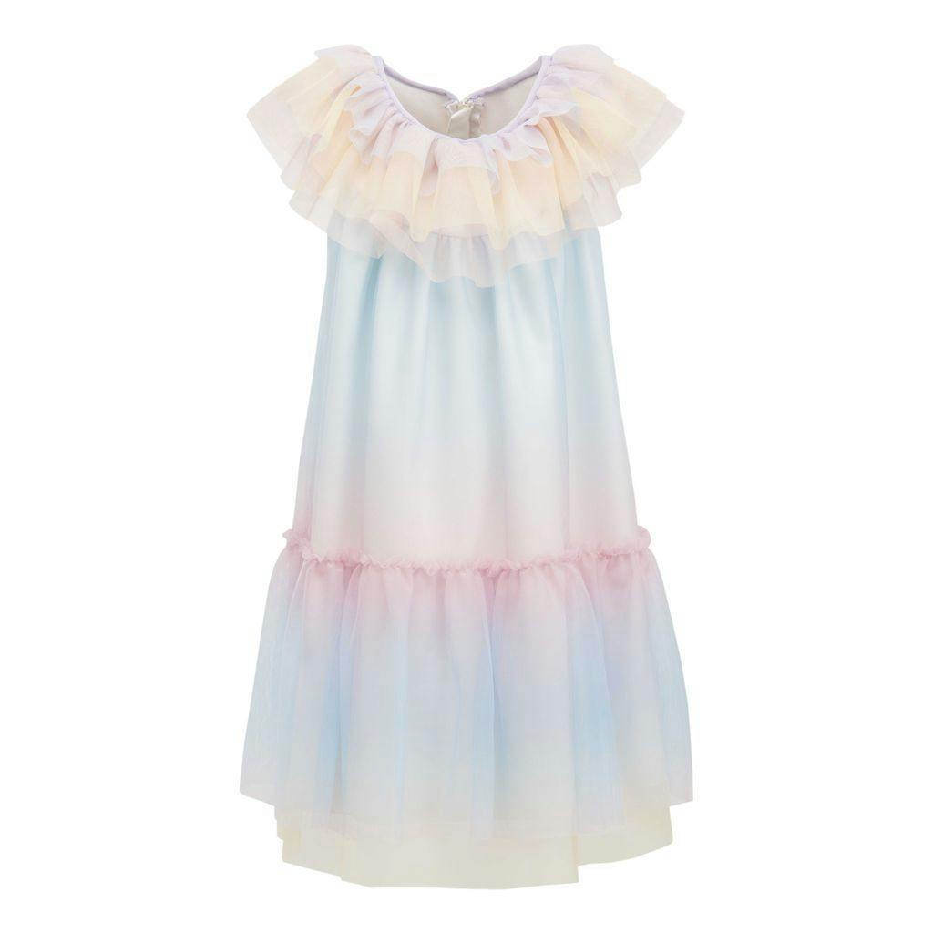 Multi Rainbow Pleated Dress