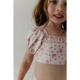 Girl's Puff Sleeve Swimsuit