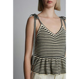 MALI STRIPE CAMI | IVORY + BLACK STRIPE