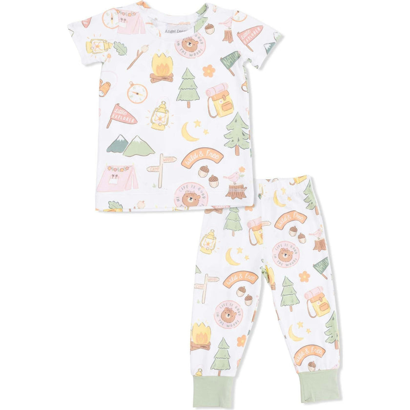 Camping Pink - Short Sleeve Loungewear Set