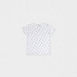 Cederique Boy T-shirt Short Sleeve, White Blue Boat