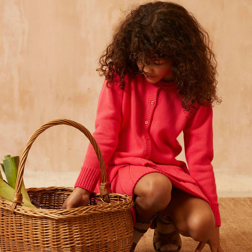 Ruffled Hem Jacket | Raspberry