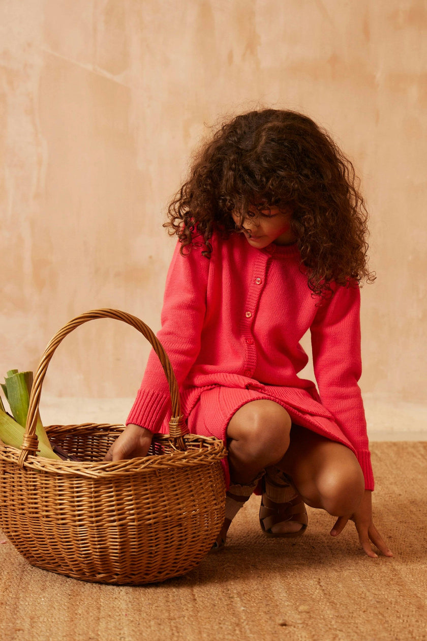 Ruffled Hem Jacket | Raspberry