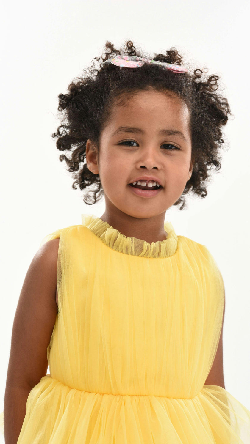 Yellow Farvue Tiered Tulle Dress