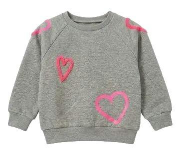 Heart Embroidered Sweatshirt