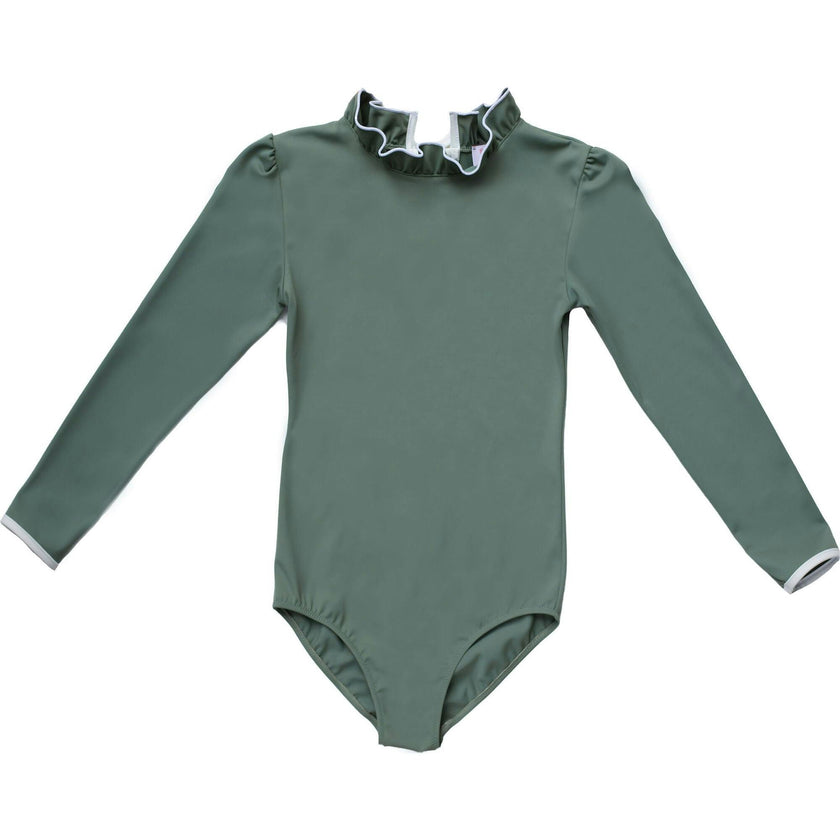 Sofia Surf Suit in Sage Green & Ivory