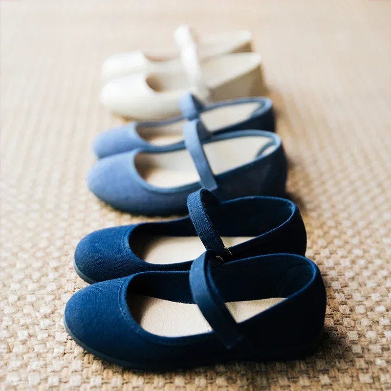 Canvas Mary Janes
