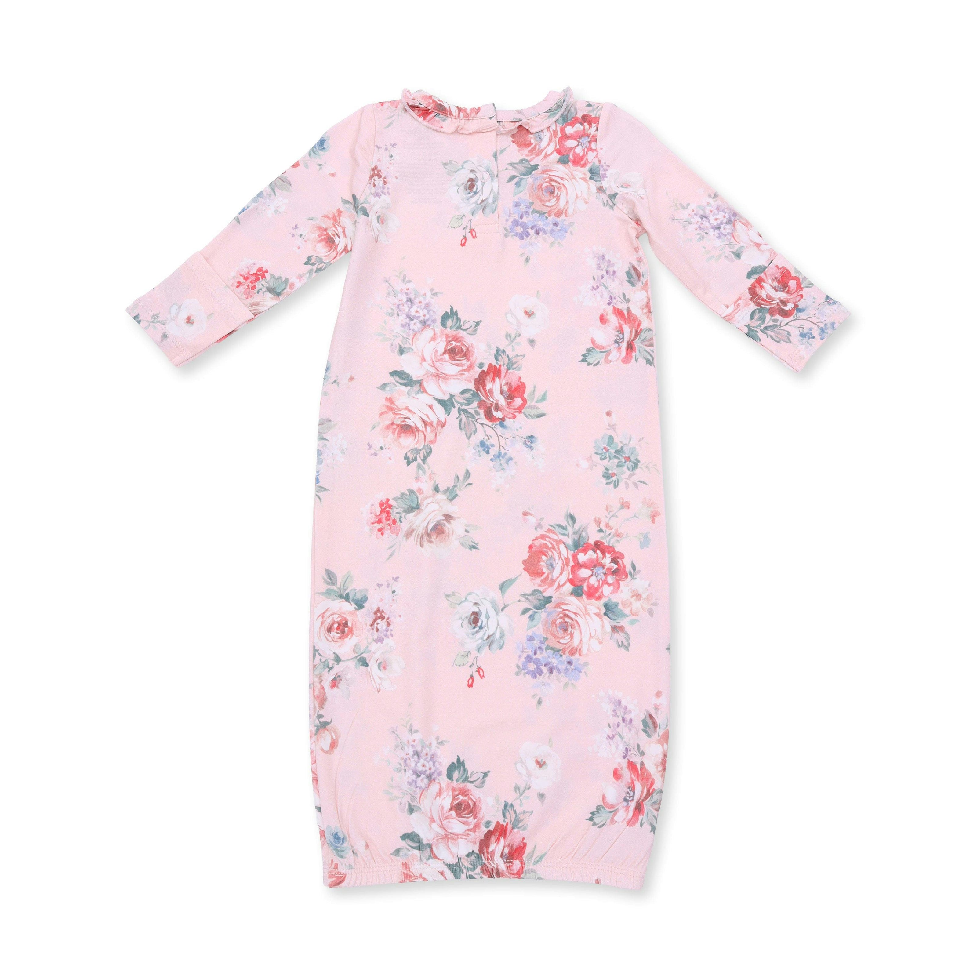 Painterly Rose Bouquets - Kimono Gown and Knot Headband