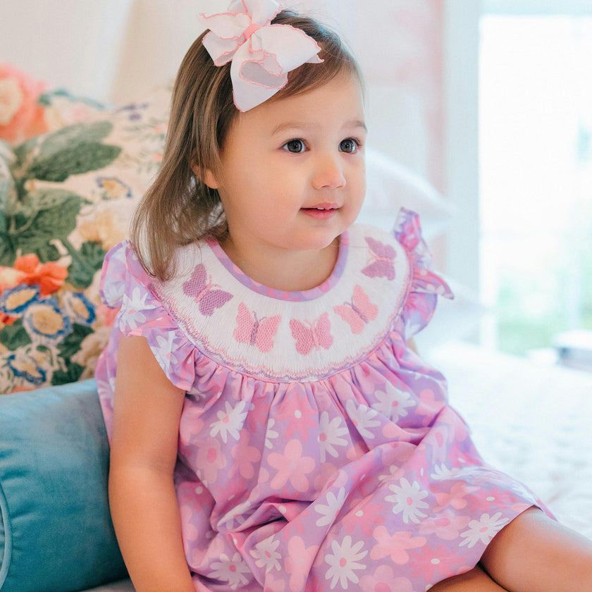 Lucy Butterfly Smocked Dress