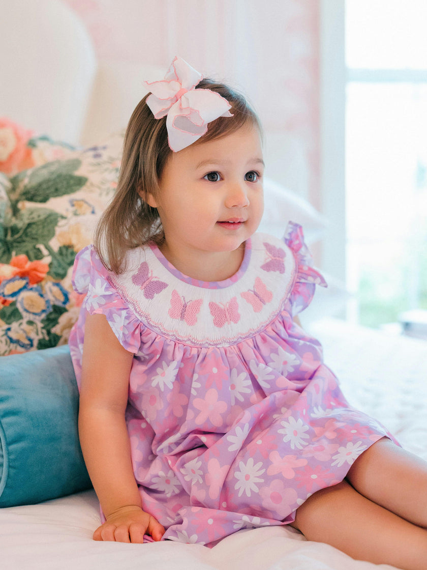 Lucy Butterfly Smocked Dress. (FINAL SALE)