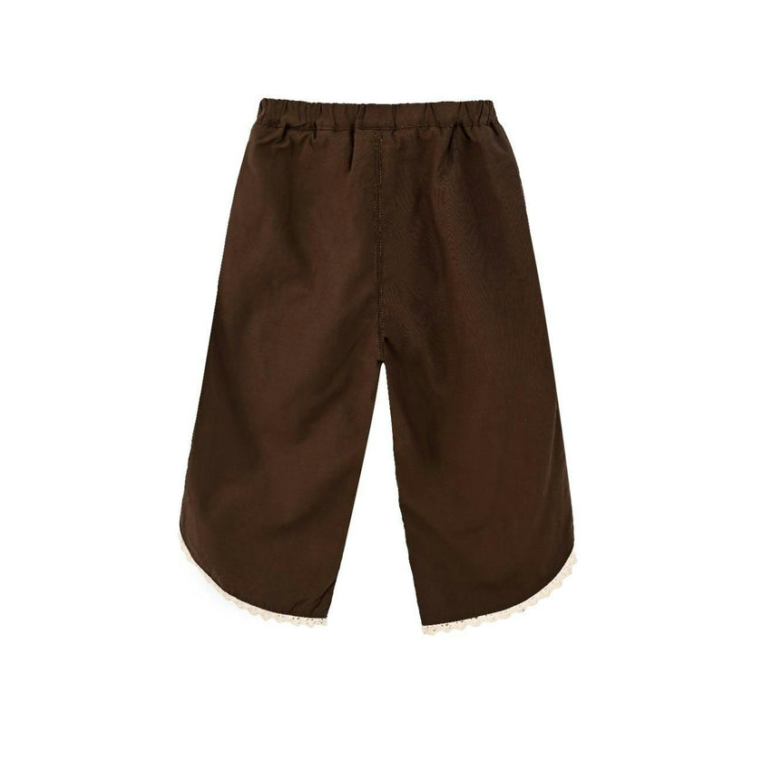 Brown Set with Lace Detail