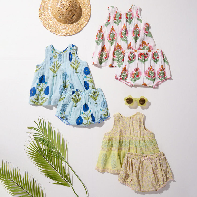 Baby Girls Jaipur 2-PC Set - Pink Bellflower