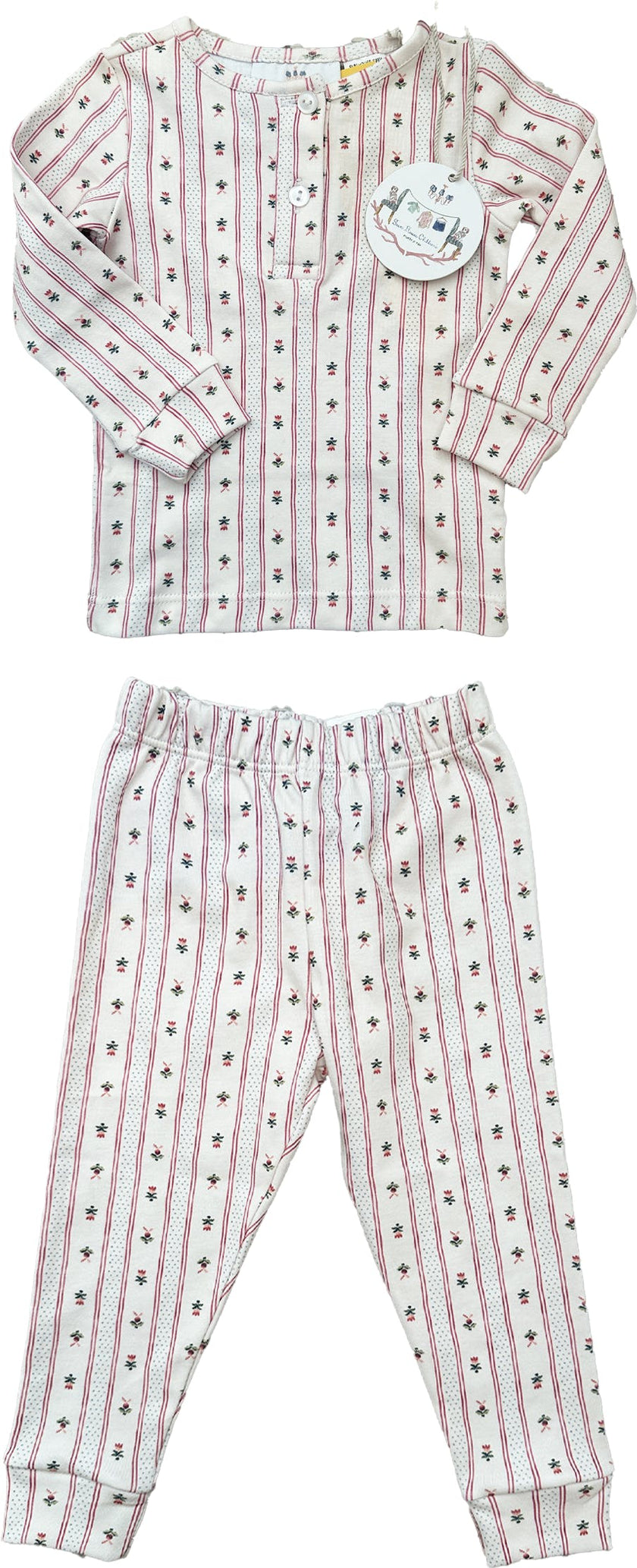 Girls Pajama in Holiday Dot Stripe