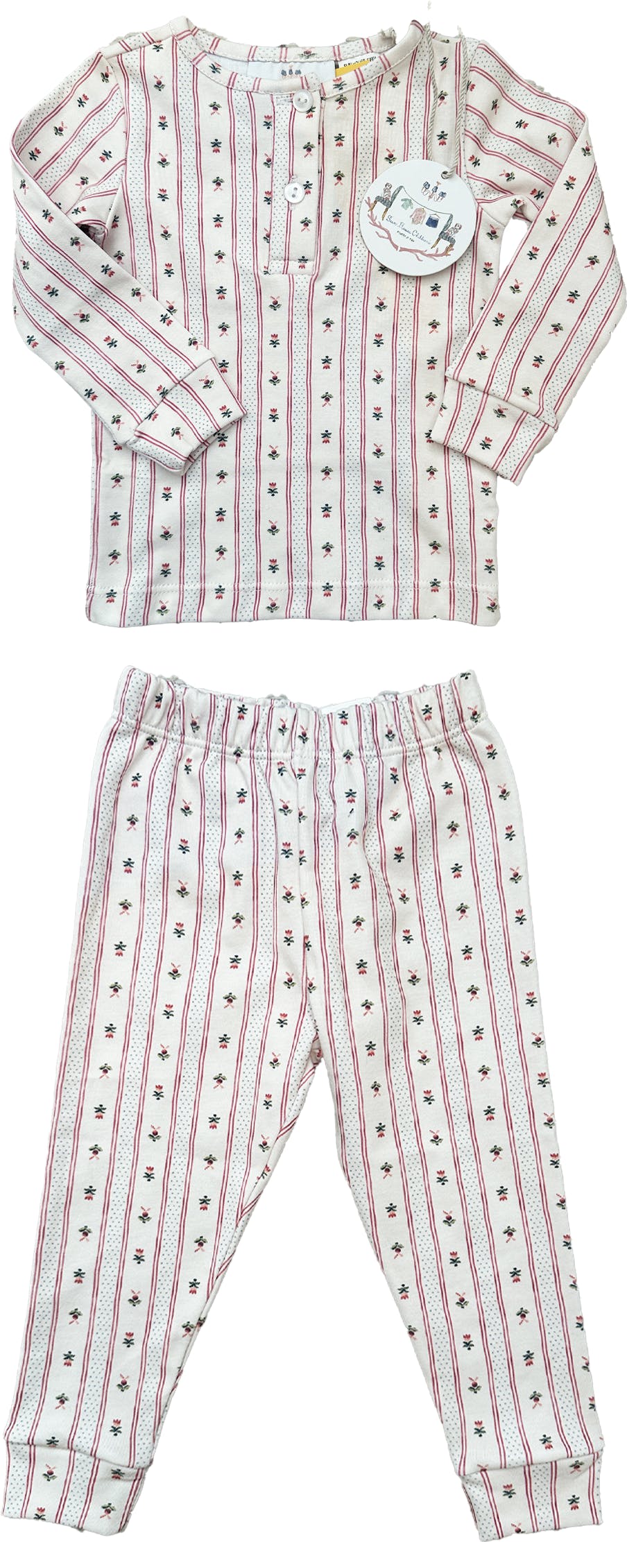 Girls Pajama in Holiday Dot Stripe