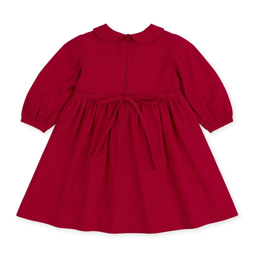 Corduroy Dress with Flowers