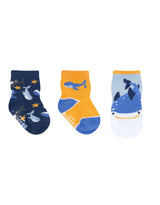 Humpback 3-Pack Baby Socks in Dark Blue