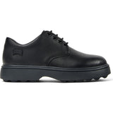 Kids Norte Leather Lace-Up Shoes, Black