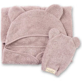 Hooded Towel + Wash Mitt Set Orchid