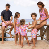 Sustainable High Neck Long Sleeve Waist Skirt Surf Suit