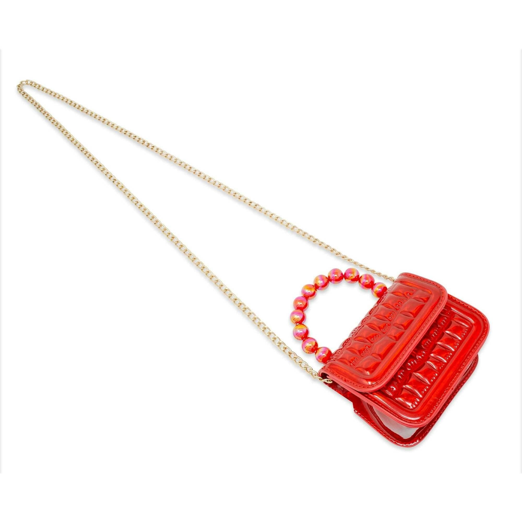 Mini Glam Quilted Pearl Handle Purse