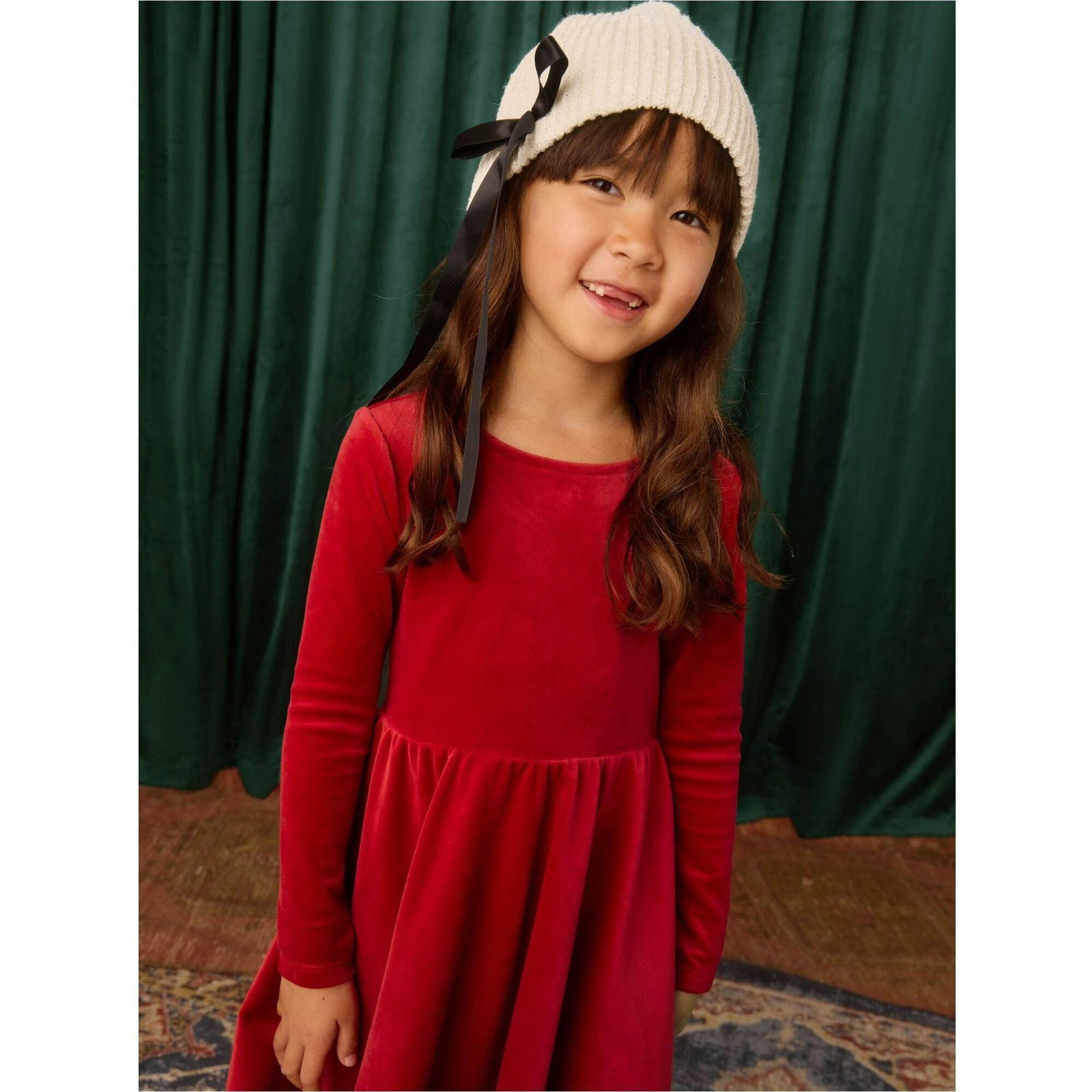Velour Ballet Dress, Red