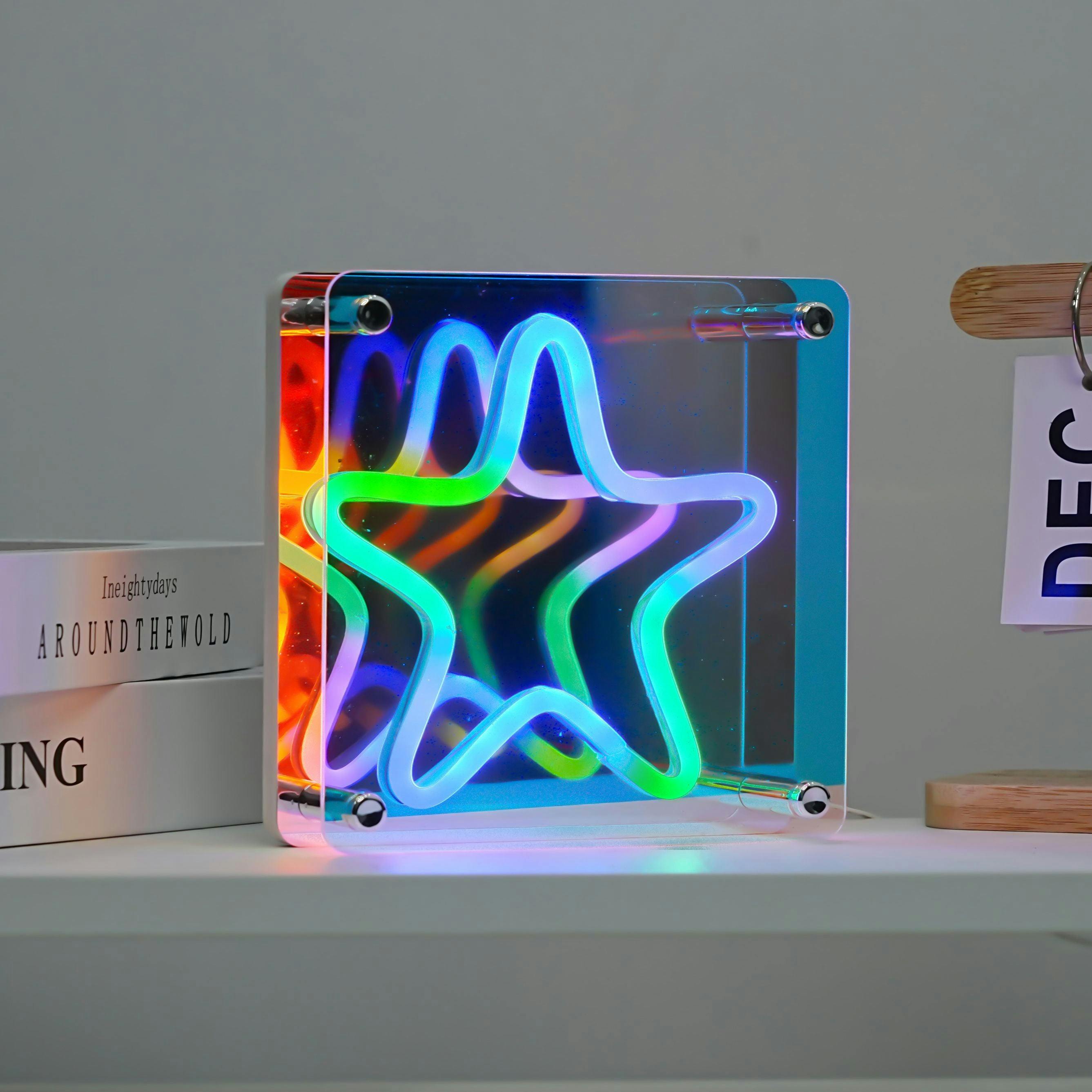 Neon Star 3D Light Effect