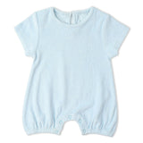 Organic Short Romper - Light Blue