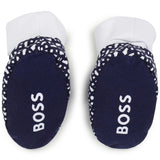 Navy Blue Hat and Booties Set