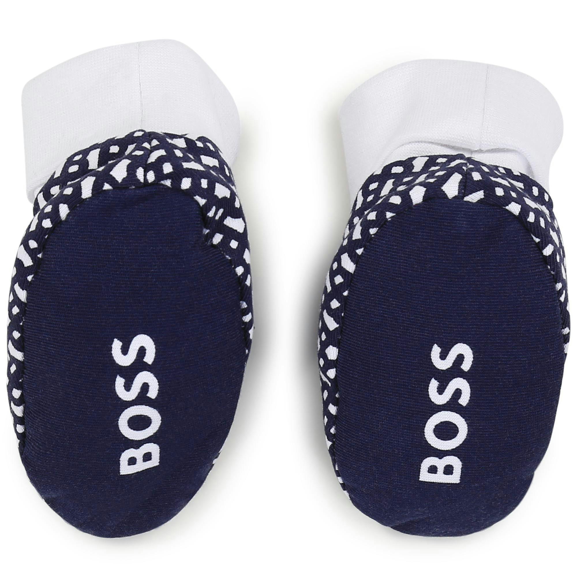 Navy Blue Hat and Booties Set